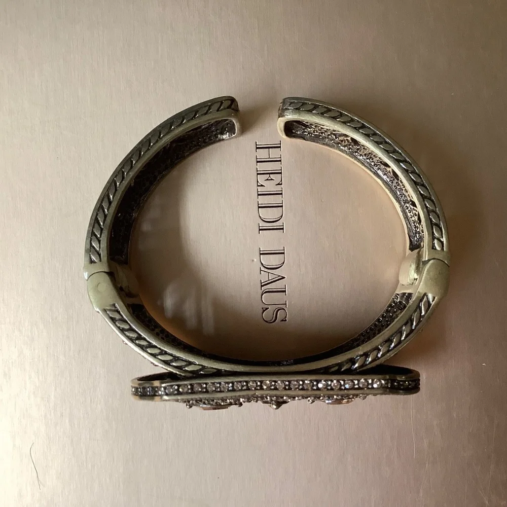 Heidi Daus Tastemaker Crystal Accented Cuff Bracelet SZ S/M